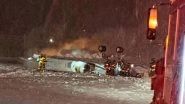 Maine Plane Crash: 7 Killed in Bombardier Challenger 600 Crash at Bangor International Airport Amid Severe Winter Weather (See Pics) Maine Plane Crash: 7 Killed in Bombardier Challenger 600 Crash at Bangor International Airport Amid Severe Winter Weather (See Pics)