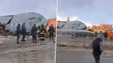 Bolivia Plane Crash: 15 Killed After Military Cargo Aircraft Carrying Cash Crashes Near La Paz, Banknotes Scattered on Road (Watch Video)
