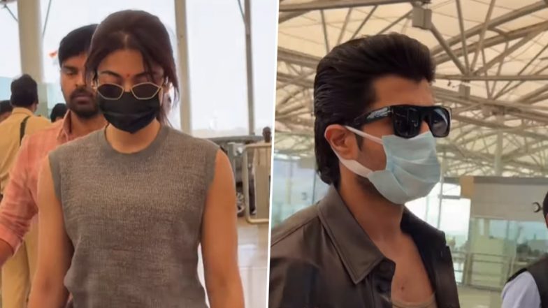 Vijay Deverakonda and Rashmika Mandanna Head to Udaipur Wedding With ‘No-Phone’ Rule, Pre-Nuptial Ad Shoot (Watch Video)