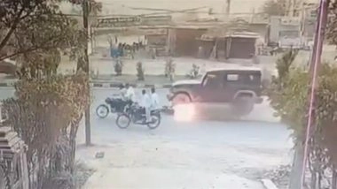 Thar Rampage in Greater Noida: SUV Drags Motorcycle for 7 Km After Driver Tries To Flee Petrol Pump Without Paying, Video Goes Viral