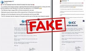 sports-Fact Check: Fake ICC Circular Claiming Pakistan Cricket Board Ban Goes Viral Amid India T20 WC 2026 Match Boycott Call