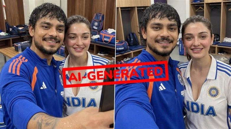 Ishan Kishan and 'Alva Bains' Pics From Indian Dressing Room After India's T20 World Cup Victory Over Pakistan: Real or AI? Fact Check