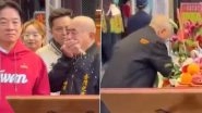 Taiwan President William Lai Splashed With Vomit During Chinese New Year Temple Visit, Viral Video Surfaces