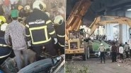Wadala Horror: Cab Driver Crushed to Death After 40-Ton Iron Plate Falls on Ertiga on Eastern Freeway in Mumbai (Disturbing Video) Wadala Horror: Cab Driver Crushed to Death After 40-Ton Iron Plate Falls on Ertiga on Eastern Freeway in Mumbai (Disturbing Video)