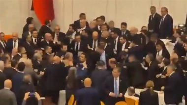 Turkish Parliament Turns Violent as Lawmakers Trade Blows Over Akin Gurlek’s Appointment as Justice Minister, Video Goes Viral