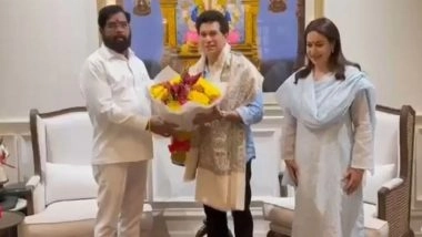Arjun Tendulkar-Saaniya Chandok Wedding: Sachin Tendulkar Invites Maharashtra Deputy CM Eknath Shinde for His Son’s Wedding Ceremony (Watch Video)