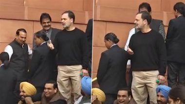 &lsquo;My Traitor Friend&rsquo;: Rahul Gandhi and BJP MP Ravneet Singh Bittu in Exchange of Words Outside Parliament, Video Goes Viral