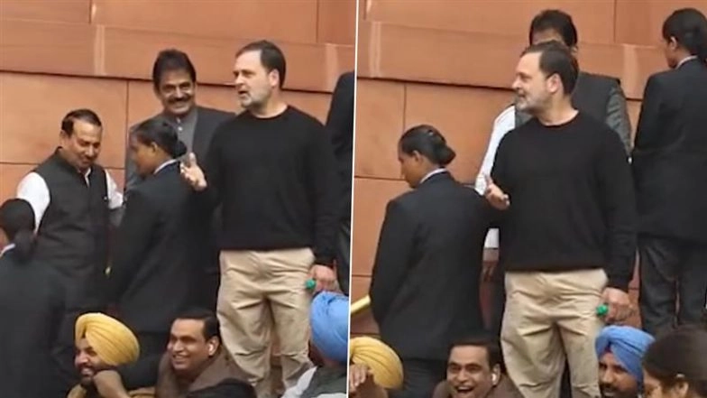 ‘My Traitor Friend’: Rahul Gandhi and BJP MP Ravneet Singh Bittu in Exchange of Words Outside Parliament, Video Goes Viral