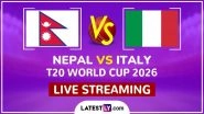 Nepal vs Italy Live Streaming and Free Telecast, T20 World Cup 2026 Match 17