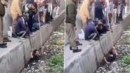 Meerut: Woman Claims Child Fell Long-Clogged Drain To Force 3-Hour Cleaning Operation in Uttar Pradesh (Watch Video)
