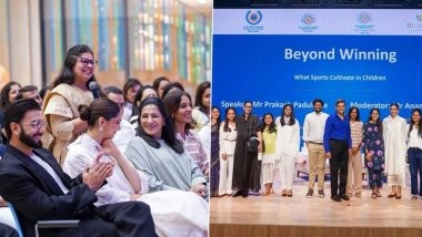 Ranveer Singh and Deepika Padukone Make First Public Appearance After INR 10 Crore Extortion Threat; Prakash Padukone at Mumbai Event (View Post)