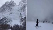 Courmayeur Ski Resort Tragedy: 2 Skiers Killed, 1 Injured in Avalanche in Italy&rsquo;s Aosta Valley (Watch Video)