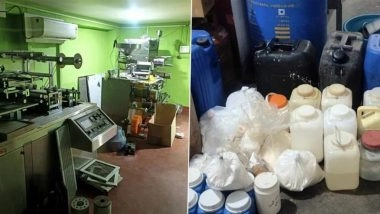 Delhi Police Bust Fake Drug Factory in Gaya, 9 Arrested; Tramadol Worth Over INR 5 Crore Seized (See Pics and Watch Video)