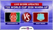Afghanistan vs West Indies Live Score Updates, T20 World Cup 2026 Warm-up Match