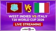 West Indies vs Italy Live Streaming Online and Free Telecast, T20 World Cup 2026 Match 37 West Indies vs Italy Live Streaming Online and Free Telecast, T20 World Cup 2026 Match 37