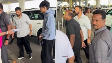Rohit Shetty Makes FIRST Public Appearance With Son Ishaan Shetty at Mumbai Airport Amid Tight Security After Juhu Residence Firing (Watch Video)
