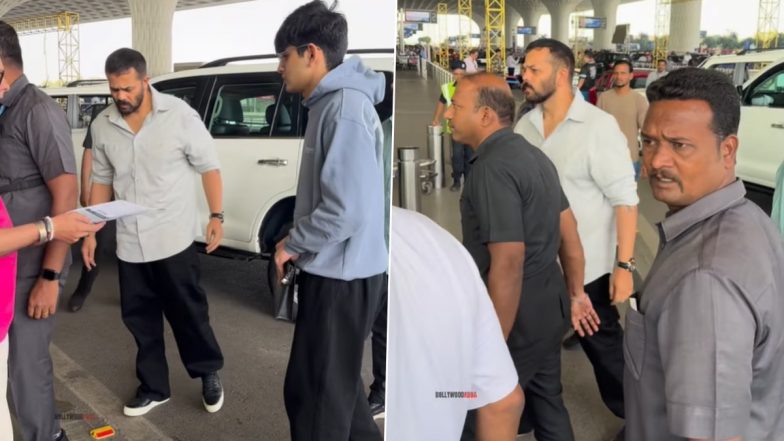 Rohit Shetty Makes FIRST Public Appearance With Son Ishaan Shetty at Mumbai Airport Amid Tight Security After Juhu Residence Firing (Watch Video)