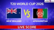 New Zealand vs Afghanistan Live Score Updates, T20 World Cup 2026 Match 4