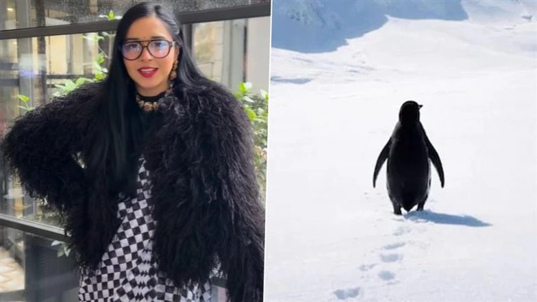 Tanya Mittal Hops On to Viral Penguin Trend in Black and White Outfit, Says ‘Mujhe Lagta Hai Mei Bhi Penguin Hu’ (Watch Video)
