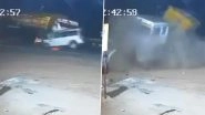 Bilaspur Accident Caught on Camera: Speeding Trailer Jumps Lane, 4 Killed as SUV Crushed in Midnight Horror on Raipur-Ratanpur Highway; Video Surfaces