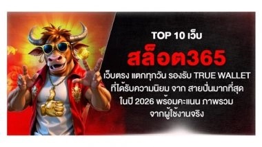 TOP 10 เว็บ สล็อต365 เว็บตรง แตกทุกวัน รองรับ True Wallet ที่ได้รับความนิยม จาก สายปั่นมากที่สุด ในปี 2026 พร้อมคะแนน ภาพรวม จากผู้ใช้งานจริง