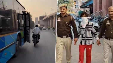 Delhi Biker Opens Doors of Moving Bus for Reels, Arrested After Video Goes Viral