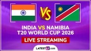 India vs Namibia Live Streaming and Free Telecast, T20 World Cup 2026 Match 18
