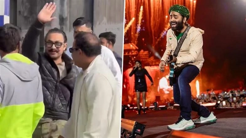 Aamir Khan Visits Arijit Singh’s Jiaganj Residence Days After His Playback Singing Retirement Announcement (Watch Video)