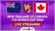 New Zealand vs Canada Live Streaming and Free Telecast, T20 World Cup 2026 Match 31 New Zealand vs Canada Live Streaming and Free Telecast, T20 World Cup 2026 Match 31