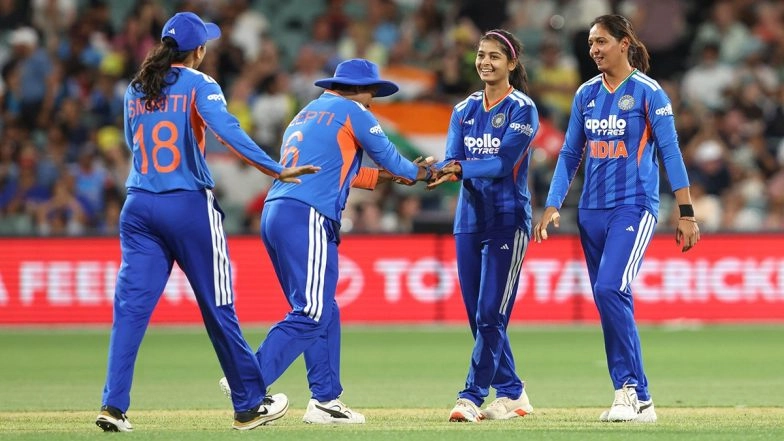 India Women Defeat Australia Women by 17 Runs in 3rd T20 2026; Smriti Mandhana and Bowlers Shine as Women in Blue Clinch Series 2&ndash;1