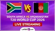 South Africa vs Afghanistan Live Streaming and Free Telecast, T20 World Cup 2026 Match 13