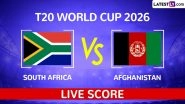 South Africa vs Afghanistan Live Score Updates, T20 World Cup 2026 Match 13