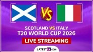 Scotland vs Italy Live Streaming Online and Free Telecast, T20 World Cup 2026 Match 7