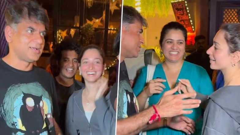 Saurabh Dwivedi Spotted With Girija Oak, Tamannaah Bhatia and Fatima Sana Shaikh in Mumbai (Watch Viral Video)