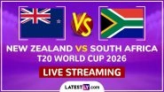New Zealand vs South Africa Live Streaming and Free Telecast, T20 World Cup 2026 Match 24