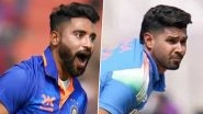 Mohammed Siraj, Prasidh Krishna Frontrunners To Replace Injured Harshit Rana in Team India T20 World Cup 2026 Squad