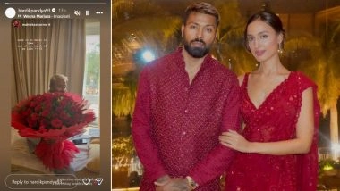 'Man of the Match of My Life', Hardik Pandya Receives Bouquet of Roses With Heartfelt Note From Girlfriend Maheika Sharma Ahead of Valentine's Day 2026