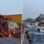 Mumbai-Pune Expressway Traffic Jam Continues After Tanker Overturned Near Adoshi Tunnel, Hundreds of Vehicles Seen Stuck (Watch Videos)