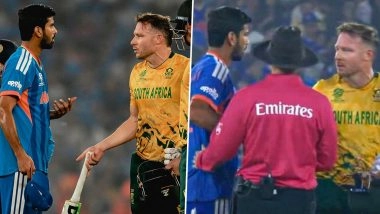 Washington Sundar and David Miller Confront Each Other in Drinks Break During IND vs SA T20 World Cup 2026 Super 8 Match