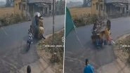 Odisha Road Accident: 5 Injured As Auto-Rickshaw Overturns Trying To Save Biker in Jagatshinghpur, Disturbing Video Surfaces