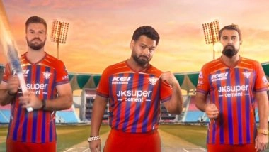 Lucknow Super Giants Unveil New Jersey For IPL 2026; Rishabh Pant, Aiden Markram, and Mohammed Shami Don Red and Blue-Striped Kit (Watch Video)