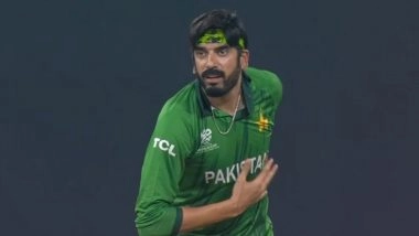 Usman Tariq Celebration: Pakistan Spinner Celebrates Suryakumar Yadav's Wicket in his Trademark Style During IND vs PAK T20 World Cup 2026 Match