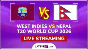 West Indies vs Nepal Live Streaming and Free Telecast, T20 World Cup 2026 Match 25.