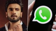 Ranveer Singh Receives Multi-Crore Extortion Threat via WhatsApp Following Rohit Shetty House Firing Incident; Mumbai Police Probe Bishnoi Gang Link (View Post)