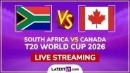 South Africa vs Canada Live Streaming and Free Telecast, T20 World Cup 2026 Match 9