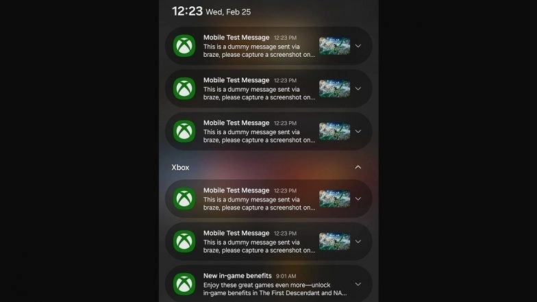 O aplicativo Xbox inunda os usuários com alertas de mensagens de teste falsas, a Microsoft pede desculpas pelo bug de notificação do Braze