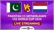 Pakistan vs Netherlands Live Streaming Online and Free Telecast, T20 World Cup 2026 Match 1