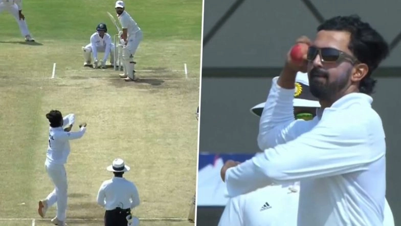 KL Rahul Bowling Video: Star India Batter Showcases Skills As Bowler During J&K and KAR Ranji Trophy Final