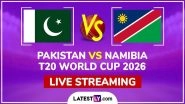 Pakistan vs Namibia Live Streaming and Free Telecast, T20 World Cup 2026 Match 35