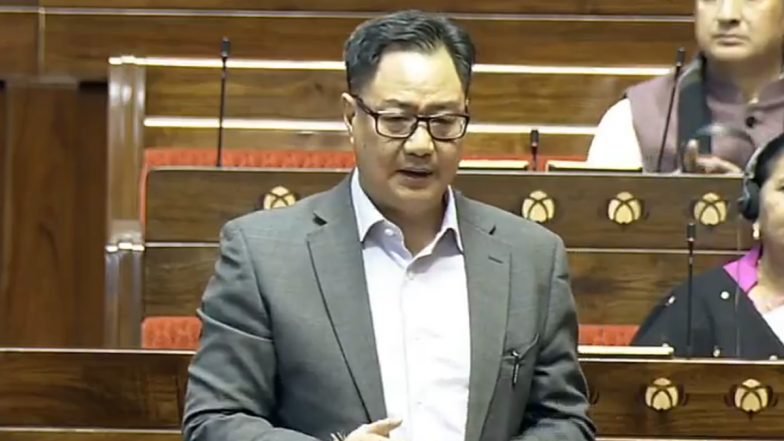 Ask Rahul Gandhi To Follow House Rules, Kiren Rijiju to Mallikarjun Kharge in Rajya Sabha Amid Ruckus (Watch Video)